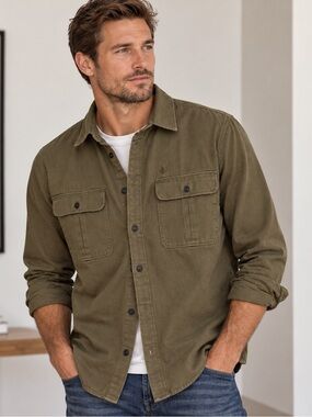 Volcom Stone Benchmark Overshirt Expedition Green Men’s L